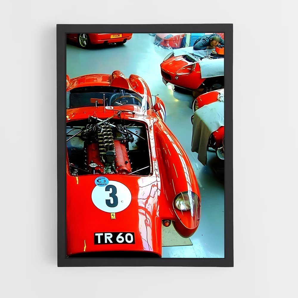 Poster Testa Rossa Garage – affiche Ferrari (vue 2)